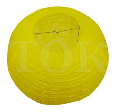 Бумажный фонарик с рисунком желтый  35 см. 0924-39